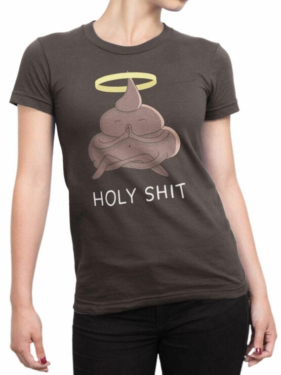 1801 Holy Shit T Shirt Front Woman
