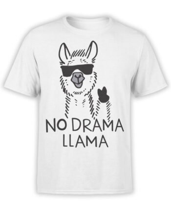 1817 No Drama Llama T Shirt Front