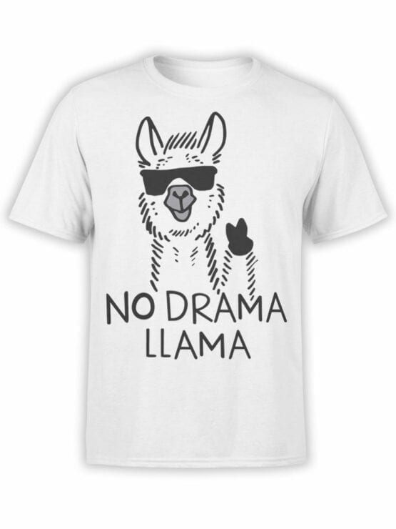 1817 No Drama Llama T Shirt Front