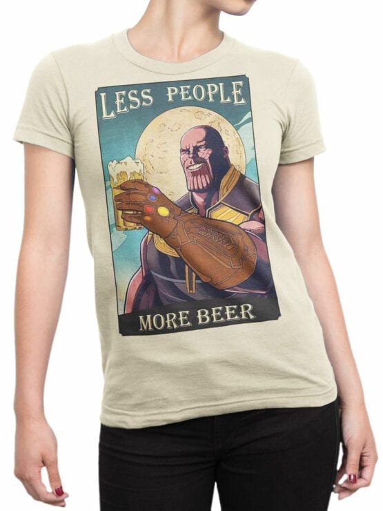 1818 Thanos Beer T Shirt Front Woman