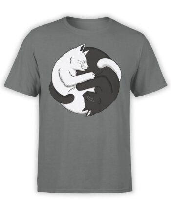 1819 Yin Yang Cats T Shirt Front