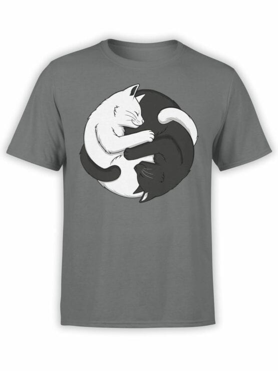 1819 Yin Yang Cats T Shirt Front