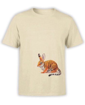 1829 Tiger Rabbit T Shirt Front