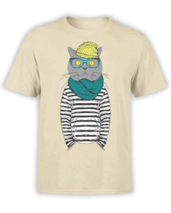1830 Art Cat T Shirt Front