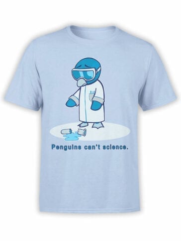 1838 Penguins Science T Shirt Front