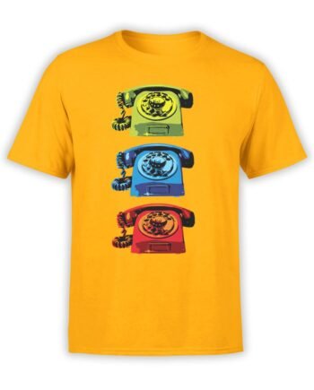 1845 Retro Phones T Shirt Front