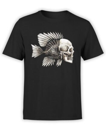 1851 Skull Fish T Shirt Front