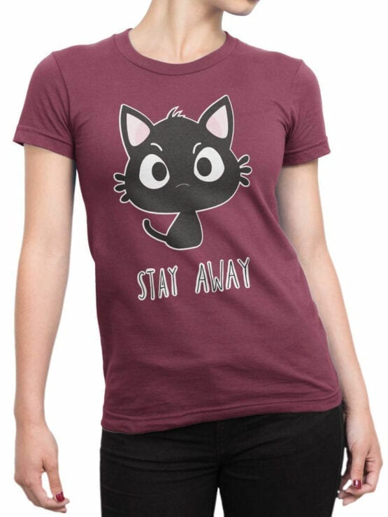 1854 Stay Away T Shirt Front Woman