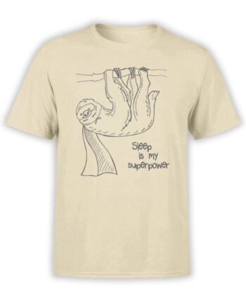 1855 Sloth Superpower T Shirt Front