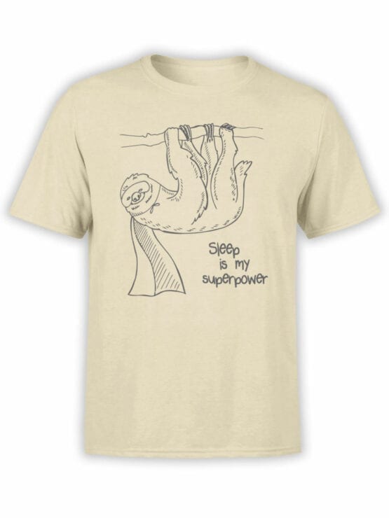 1855 Sloth Superpower T Shirt Front