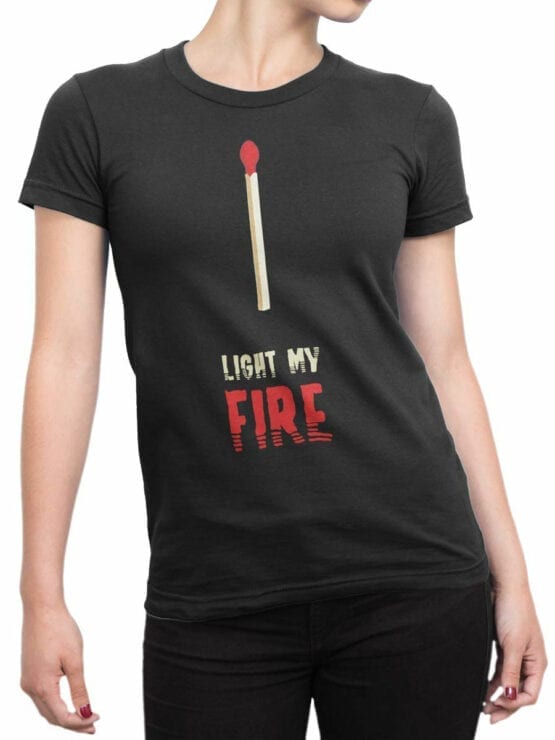 1865 Light My Fire T Shirt Front Woman
