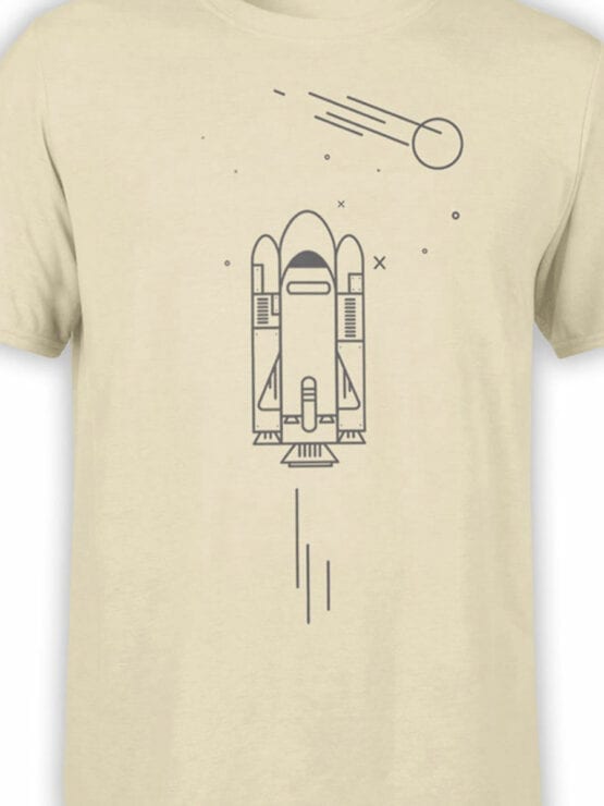 1868 Spaceship Icon T Shirt Front Color