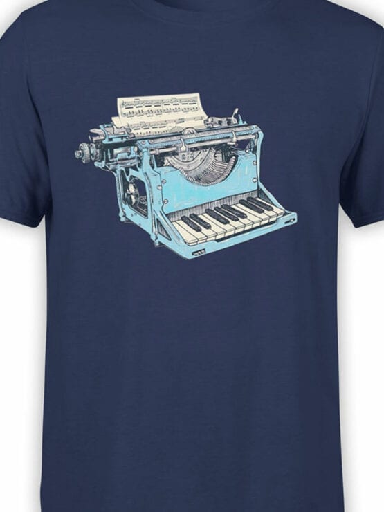 1869 Musical Typewriter T Shirt Front Color