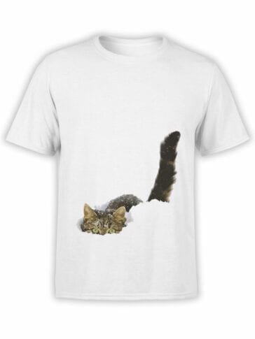 1877 Cat in the Snow T Shirt Front