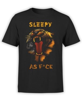 1896 Sleepy Tiger T Shirt Front