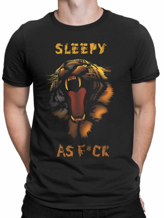 1896 Sleepy Tiger T Shirt Front Man
