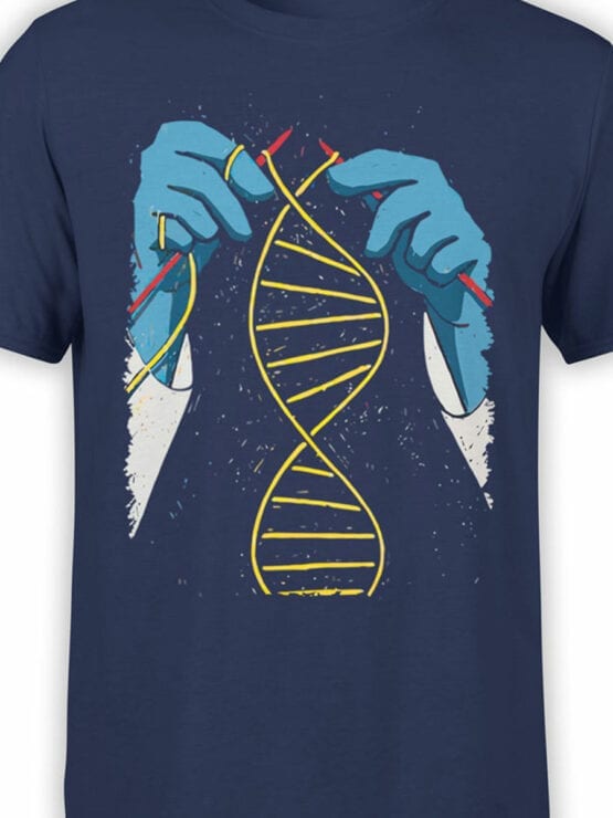 1898 Knitting DNA T Shirt Front Color