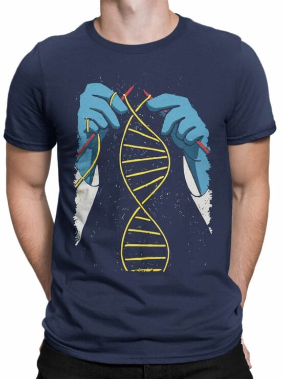 1898 Knitting DNA T Shirt Front Man