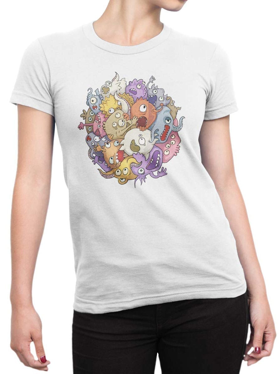 1902 Monsters Sphere T Shirt Front Woman