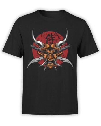 1941 Scary Samurai Mask T Shirt Front