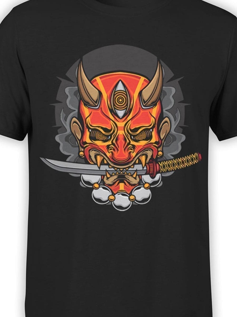 1949 Evil Samurai Mask T Shirt Front Color