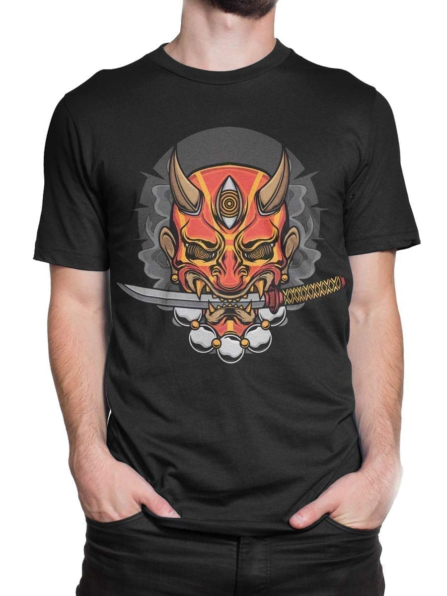 1949 Evil Samurai Mask T Shirt Front Man 2
