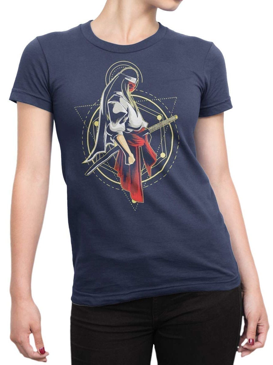 1959 Samurai Geometry T Shirt Front Woman