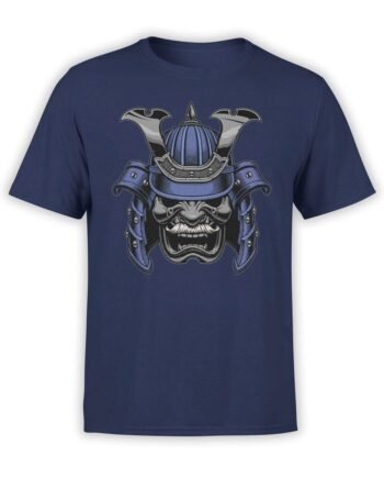 1961 Blue Samurai Mask T Shirt Front