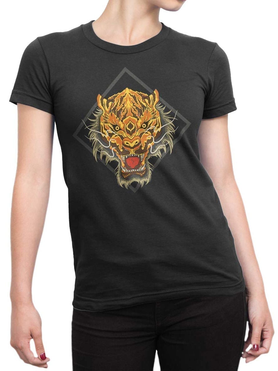 1969 Chinese Tiger T Shirt Front Woman