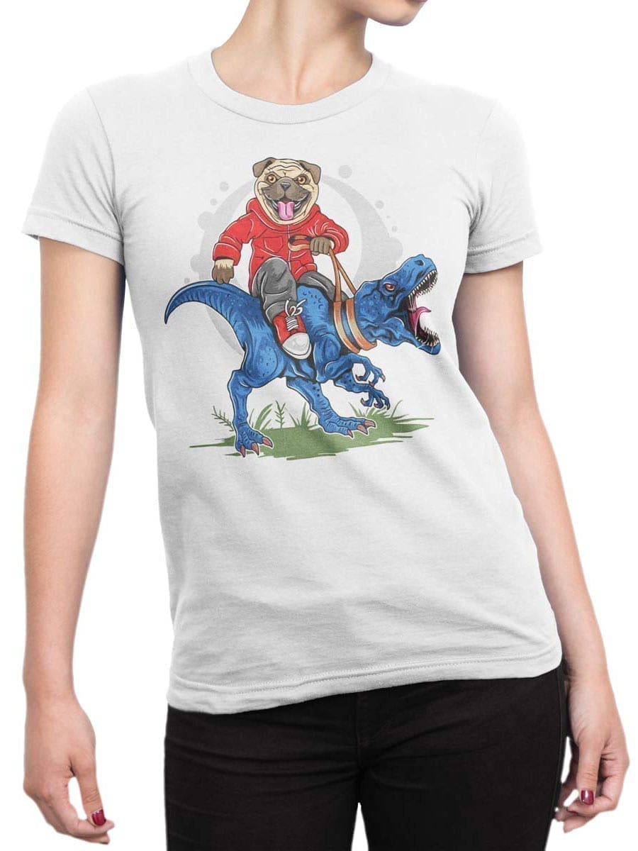 1975 Super Pug T Shirt Front Woman