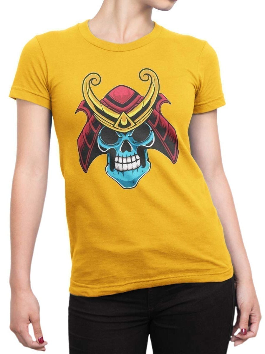 1983 Samurai Skull T Shirt Front Woman