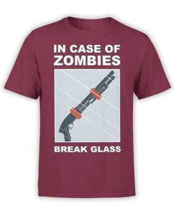 1987 In Case Of Zombies T Shirt Front