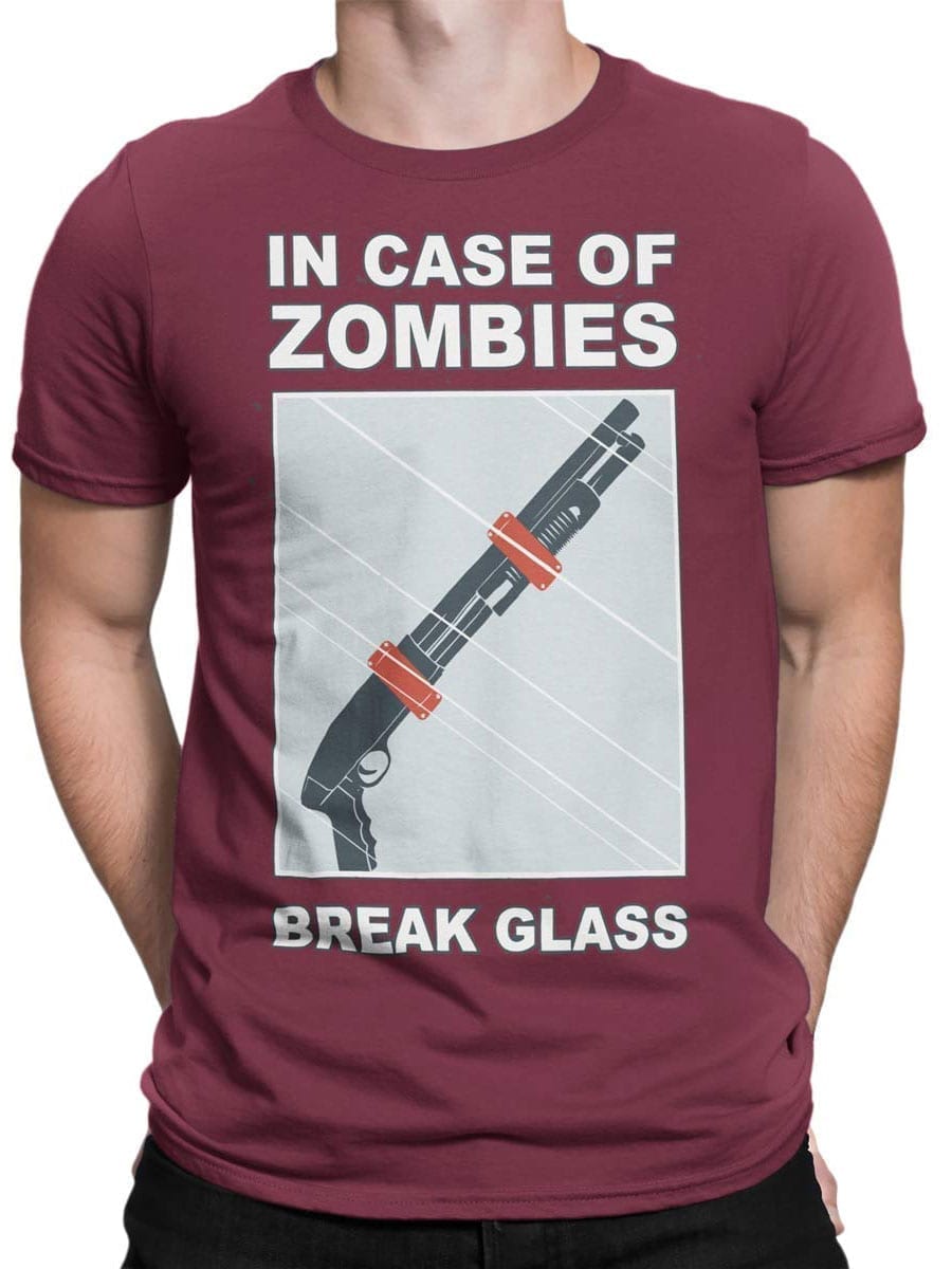 1987 In Case Of Zombies T Shirt Front Man
