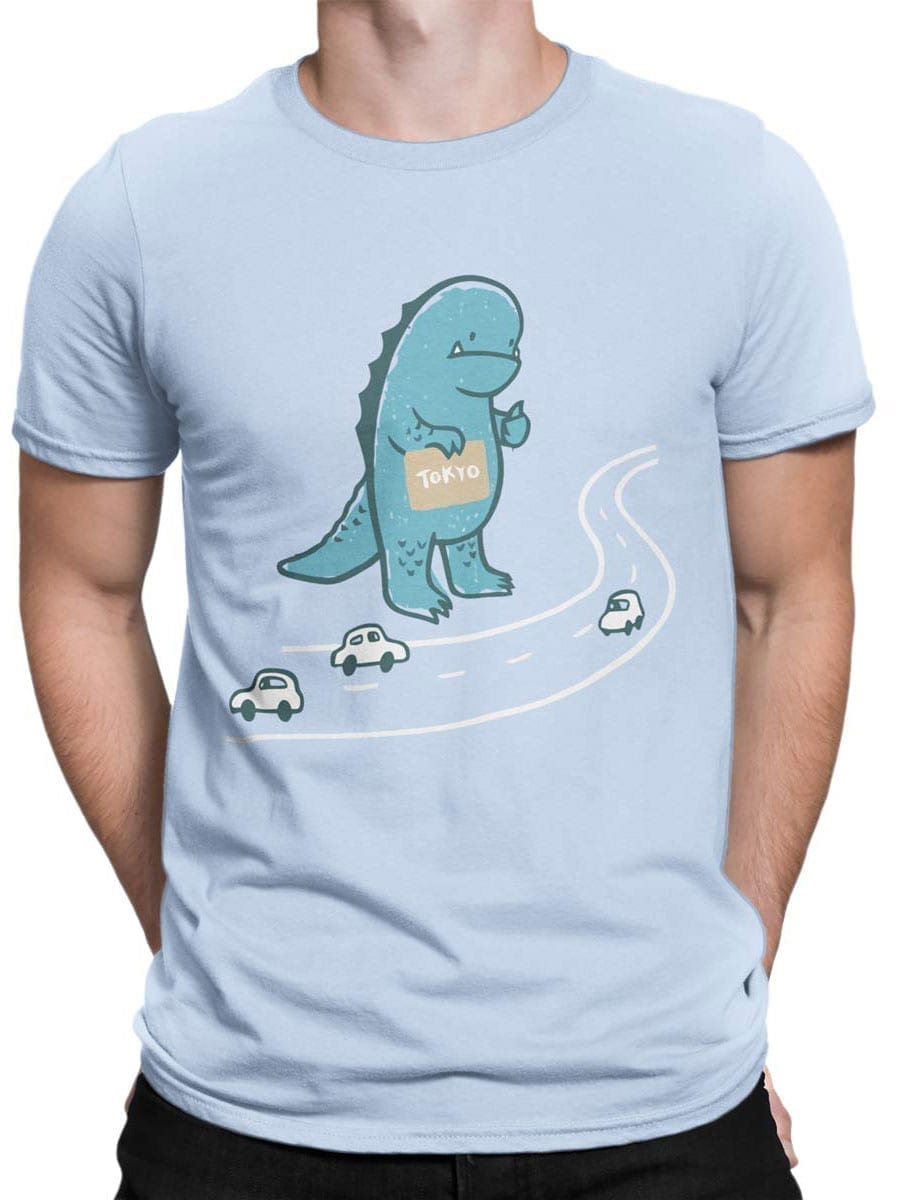 1988 Godzilla Hitchhiker T Shirt Front Man