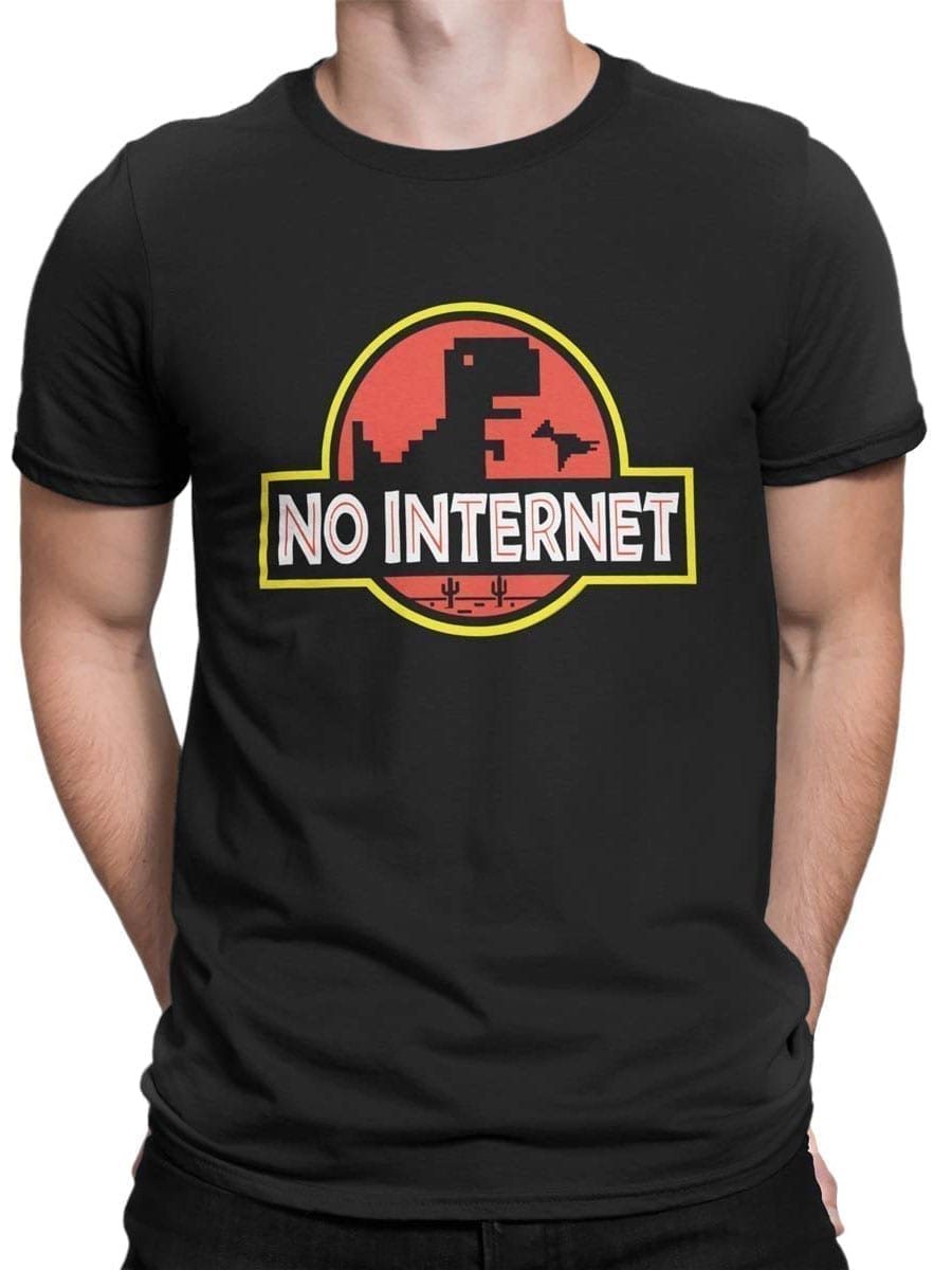 1990 No Internet T Shirt Front Man