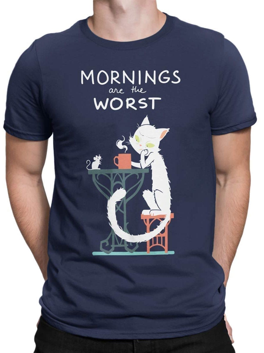 2012 Morning Cat T Shirt Front Man