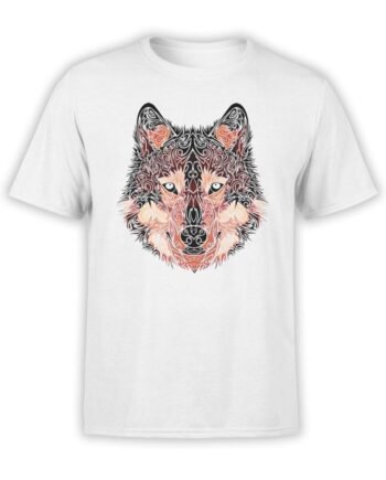 2034 Wolf Line Art T Shirt Front