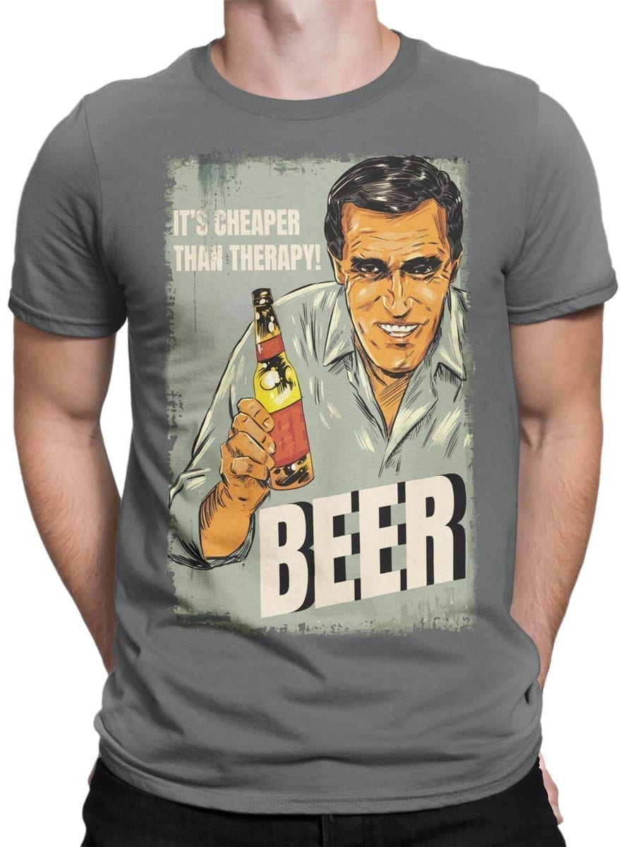 2046 Beer Therapy T Shirt Front Man