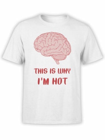 2054 Hot Brain T Shirt Front