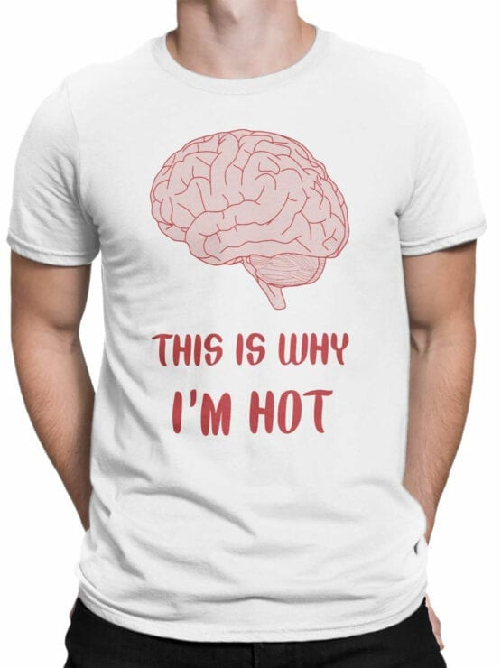 2054 Hot Brain T Shirt Front Man