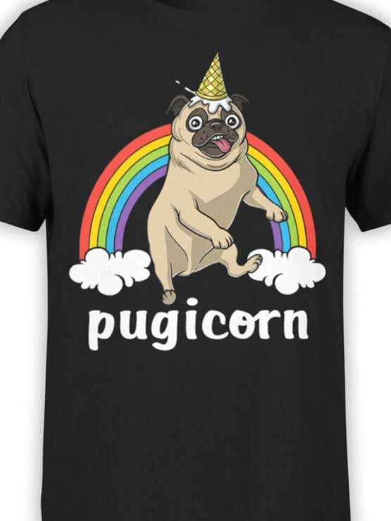 2061 UniPug Dogs T Shirt Front Color