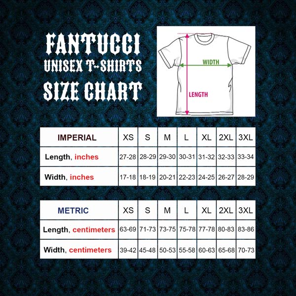 Crazy Shirts Size Chart