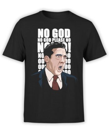 2090 Michael Scott No God T Shirt Front
