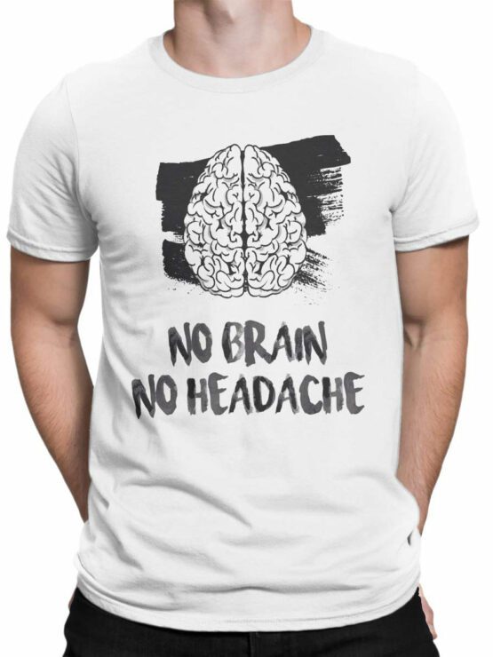 2092 No Headache T Shirt Front Man