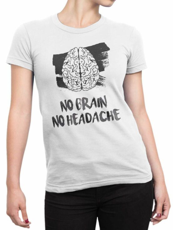 2092 No Headache T Shirt Front Woman