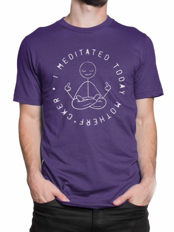 2094 Funny Meditation T Shirt Front Man 2