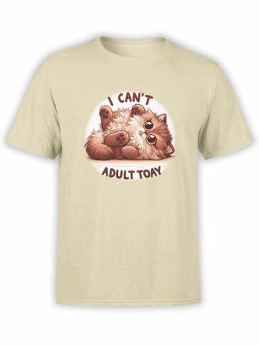 2127 I Can't Adult Today T-Shirt Front