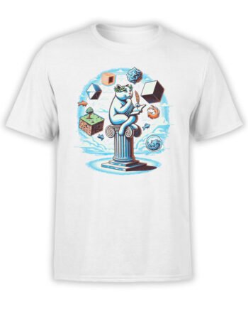 2134 Thinker Cat T-Shirt Front