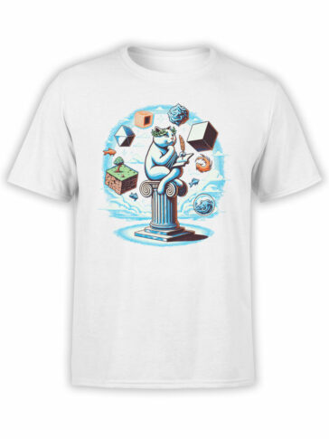 2134 Thinker Cat T-Shirt Front