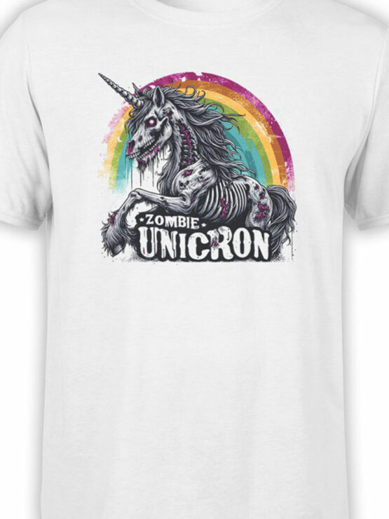 2148 Zombie Unicorn T-Shirt Front Color